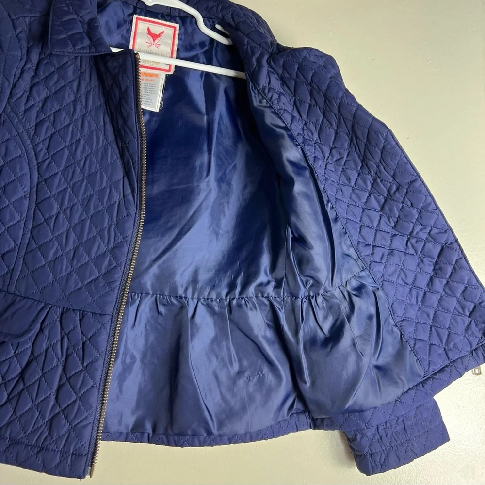 Gymboree Navy Quilted Jacket Girls Size‎ 5/6 Lightweight Zip Up Coat